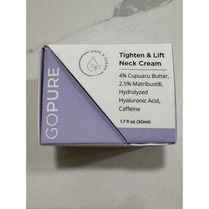 Gopure Tighten Lift Neck Cream 1.7 fl oz 50ml Cupuacu Hyaluronic Anti Aging